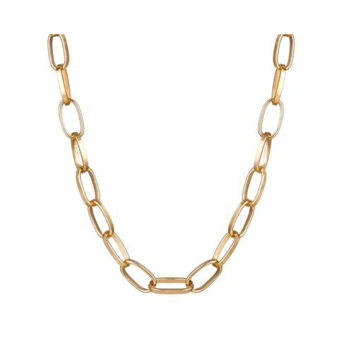 Short Punk Gold Silver Color Big Chains Necklaces Gothic Jewelry Pendant Choker Neckalce Women's Girl Gift Wholesale