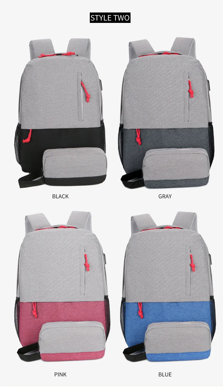 Осенний мужской и wo мужской рюкзак, USB зарядка, сумка через плечо для ноутбука, нейлоновый рюкзак для путешествий, школьный рюкзак для студентов