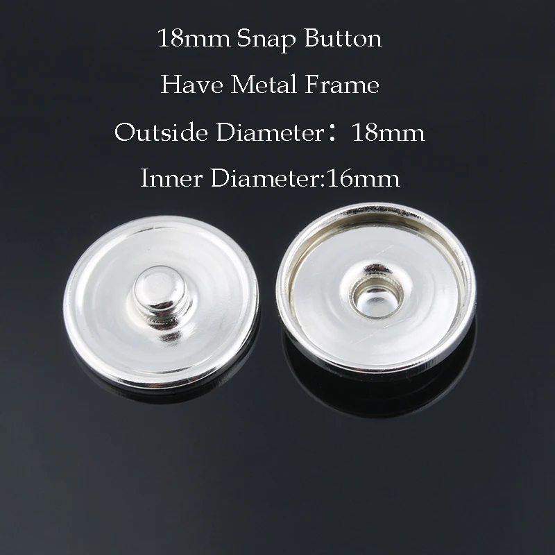 12MM&18MM&20MM Metal Snap Buttons for Make Print Glass Snap or Rhinestone Buttons DIY Fittings ZM032 50pcs/lot metal snap buttons
