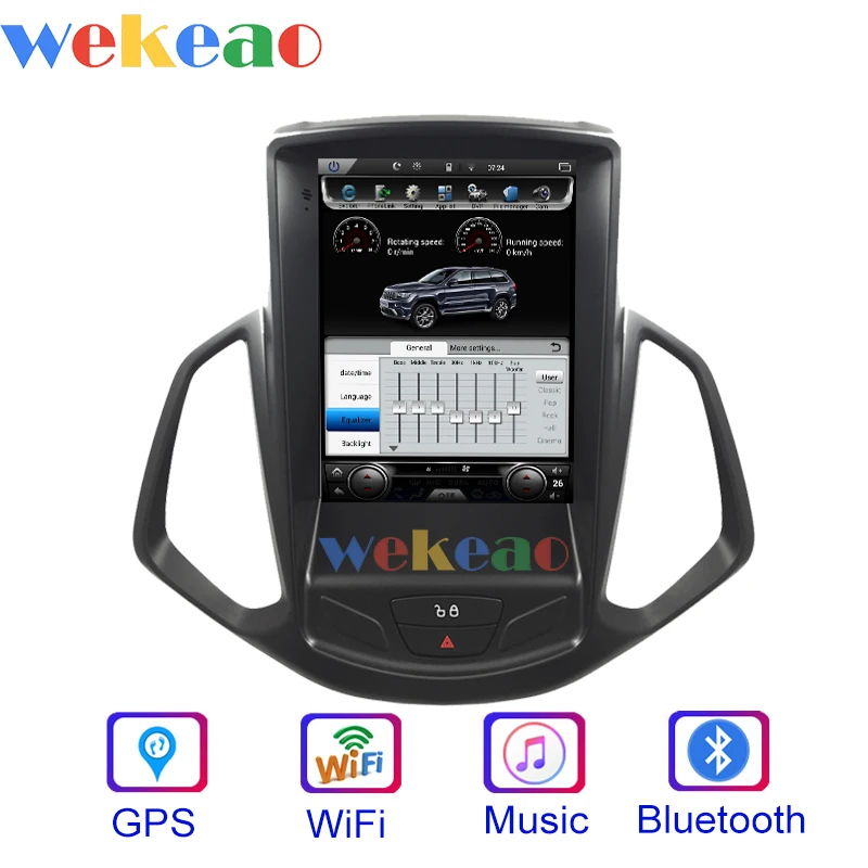 Wekeao вертикальный экран Tesla style 10,4 ''1 Din Android 8,1 автомобильный dvd-плеер навигация авто радио для FORD EcoSport 2013+ wifi 4G