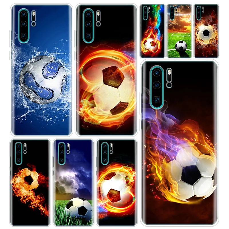 Fire Football Soccer Ball Phone Case Cover For Huawei Y5 Y6 Y7 Y9 2019 Honor 10 9 20 Lite 8S 8A 8X 9X 7A 7X 20i V30 V20 Pro Coqu | Мобильные