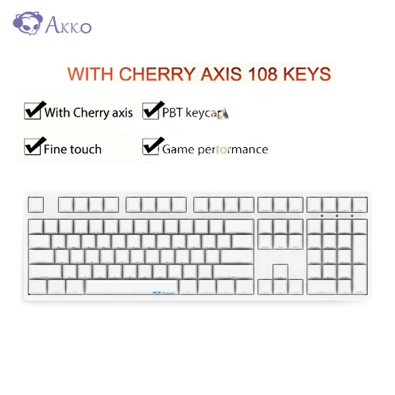 

Original AKKO 3108 Gaming Mechanical Keyboard Side Carving 85% PBT 108Keys Anti-Ghosting Wired Computer Gamer Cherry MX Switch
