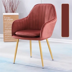 Sillas nórdicas de hierro forjado para comedor, sala de estar sillón para, dormitorio, taburete de maquillaje, sillas de salón con respaldo modernas para restaurante