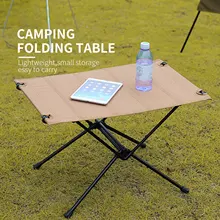 Foldable Camping Table-Aluminum Lightweight Folding Table Compact Roll Up Tables Collapsible Table for Fishing Picnic BBQ