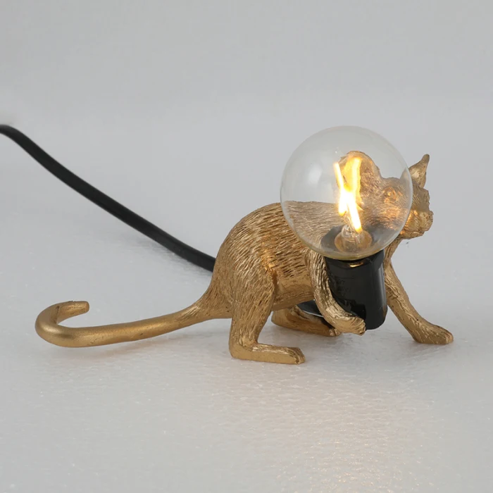 2019 настольная лампа в форме мыши, Настольный светильник из смолы, прикроватный светильник, домашний декор для комнаты, P666