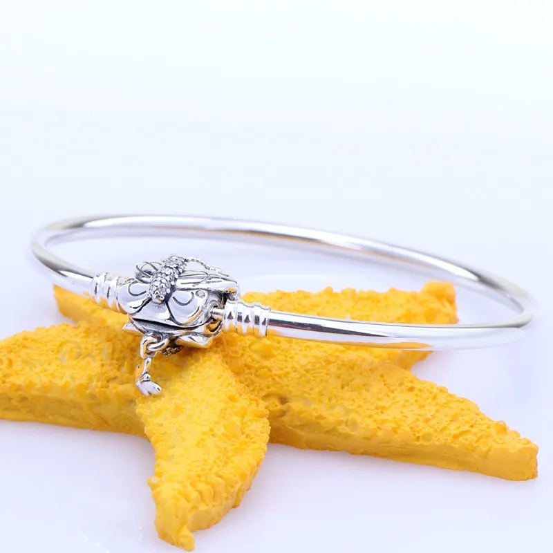 

Original 925 Sterling Silver Bracelet Creative Butterfly Button Bracelet Fit European Charm Bracelets Women Jewelry