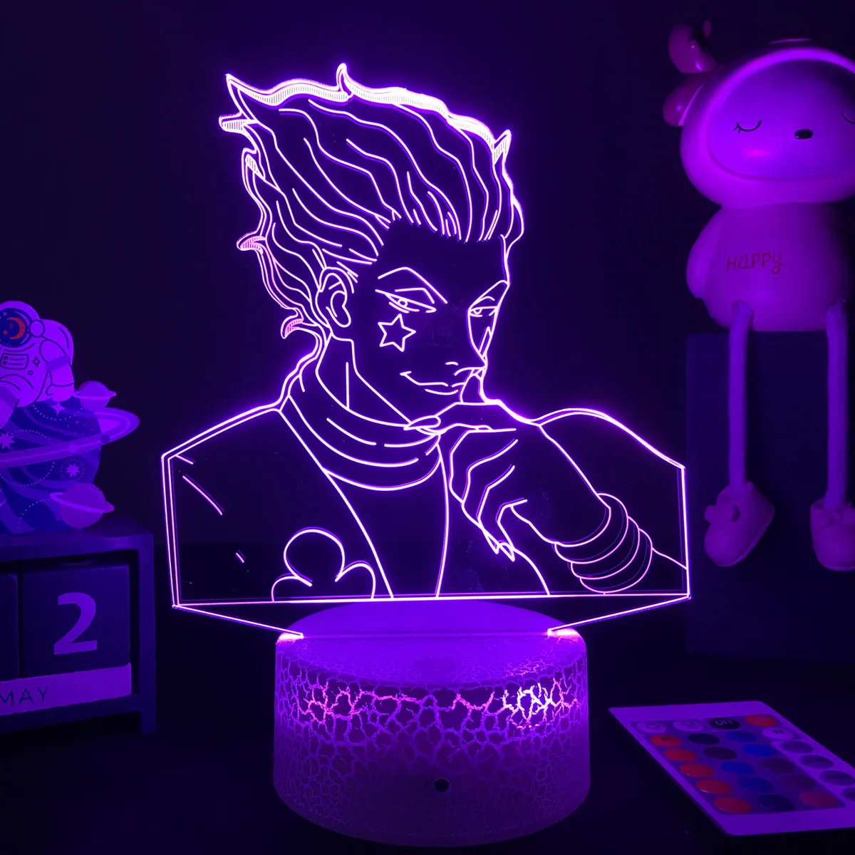 3D Светодиодный лампа Аниме Драконий жемчуг Hunter X настольная хисока рисунок
