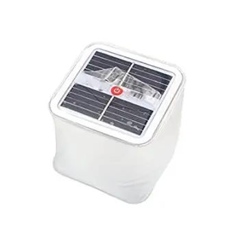 

led solar camping folding lights transparent frosted square Inflatable lights for outdoor picnic