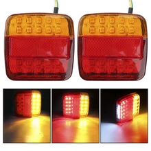 

2022 new 1 Pair 12V 26 LED Trailer Tail Light Turn Signal Indicator Trailer Truck Caravan Rear Reverse Brake Stop Lamp Number