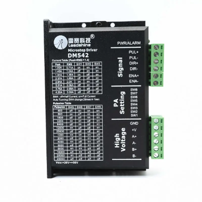 Двухфазный шаговый драйвер Leadshine DM542 20 50 В переменного тока 1 0 а NEMA23 NEMA17 Драйвер