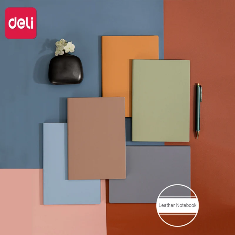 

Deli Soft Leather Paste Core Notebook Handmade Waterproof Business Office Meeting Records College Students Exquisite Notepad