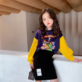 

Children's clothing boys and girls 2020 new spring and autumn cartoon sweaters, big children's shoulder bottoming shirt