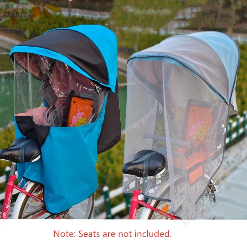 Bicycle child seat rear canopy to increase electric car seat cotton