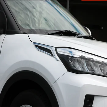 

For Toyota Raize A200 2020 2021 ABS Chrome Front Light Cover Trim Headlight Molding Frame Car Accessories Styling