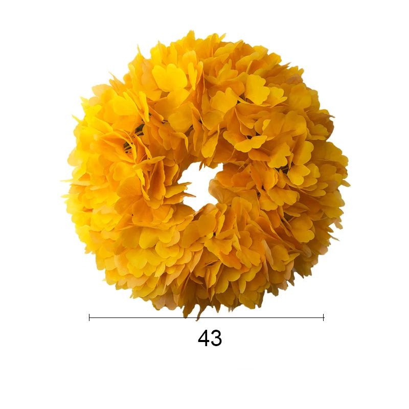 Yellow ginkgo 53 см поддельные листья дерева венок шелк искусственный растительная гирлянда тропические Пальмовые Листья настенный подвесной ротанговый для осеннего рождественского декора - Цвет: Yellow ginkgo