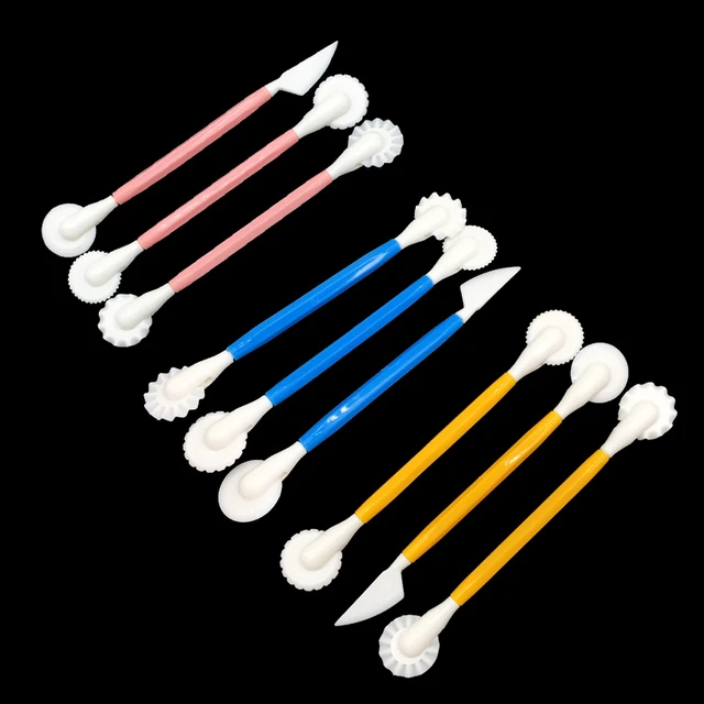 3 Db/Készlet Fondant Sütemény Díszítő Cukorcraftkészítés Kerék Dombornyomás Cookie Cutter Szerszámkészlet