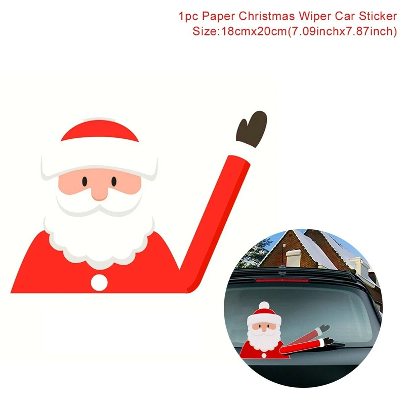 Высокое качество, Рождественское украшение, Санта Клаус, 3D ПВХ, развевающиеся наклейки на автомобиль, Стильные наклейки на лобовое стекло, украшение на заднее лобовое стекло - Цвет: 6
