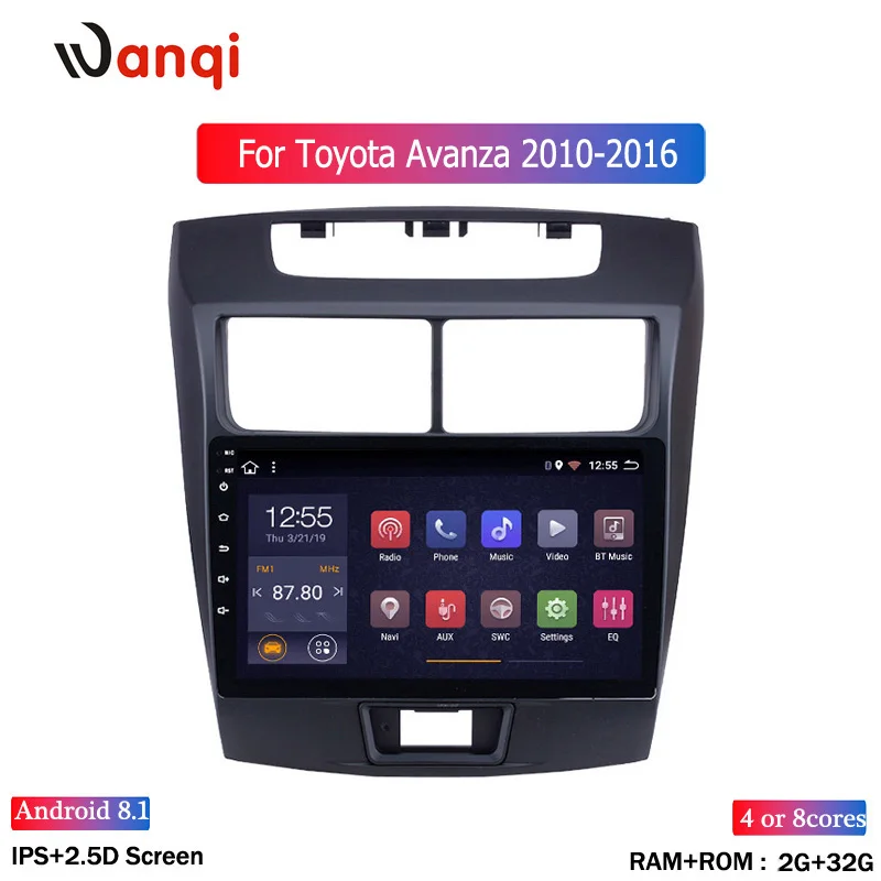 2G RAM 32G ROM 9 дюймов Android 8 1 автомобильный DVD мультимедийный плеер для 2010-2016 Toyota Avanza