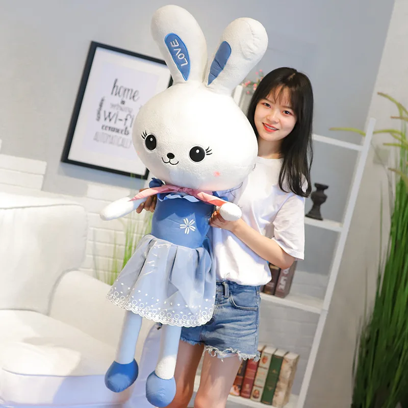 

High quality cartoon rabbit plush toy cute soft stuffed plush animal pillow rabbit plush doll girl birthday gift Christmas gift