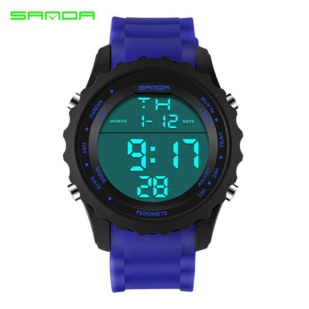 

SANDA 2019 Military Sport Date Analog electronic watch Dual Display Digital LED luminous Multifunction Watches relogio new