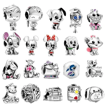 

New silver 925 charm Lilo&stitch alice fit pandora charms 925 Sterling Silver Beads bracelet DIY Jewelry 2020 Collection