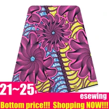 Африканская настоящая голландская восковая Ткань 6 ярдов Хлопок Анкара Нигерия Гана Голландский Настоящий Воск для лоскутного шитья африканские платья TX06