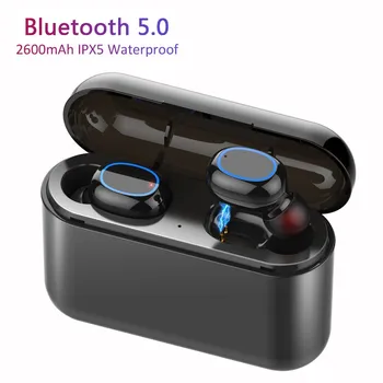 

TWS Wireless Earphone Bluetooth 5.0 True Stereo Earphone Mini Earbuds Sport Waterproof Handsfree Headset with Mic For Phone