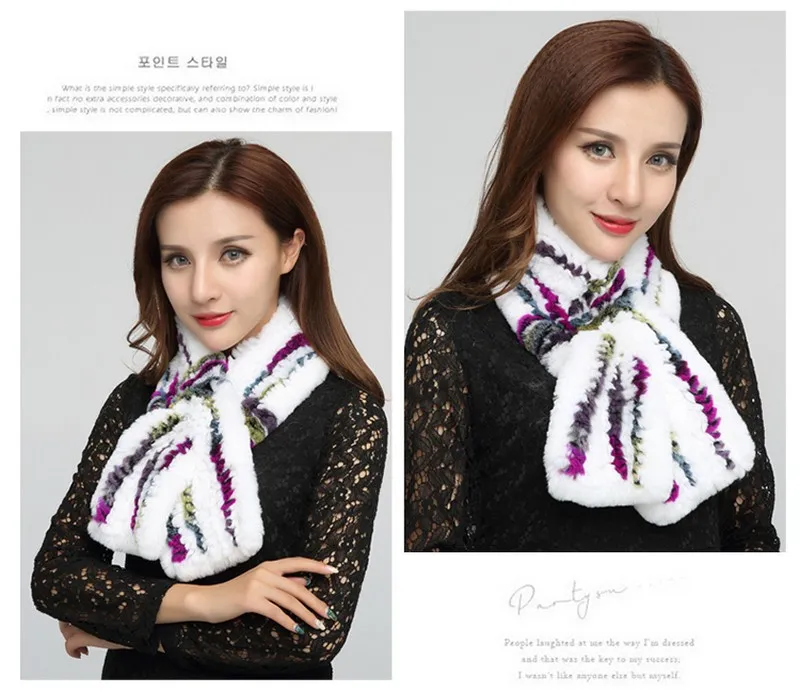 Glaforny rex rabbit fur scarf women winter fashion rabbit hair thickened warm Korean version of the joker wool collar
