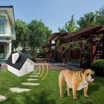 

Outdoor Ultrasonic Stop Bark Controler Battery Operation Pet -barking Training Device Adjustable Repellent Device