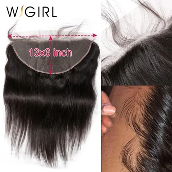 

Wigirl Lace Frontal 13x4 13x6 Ear To Ear Lace Frontal Closure Brazilian Straight Pre Plucked With Baby Hair 100% Human Hair
