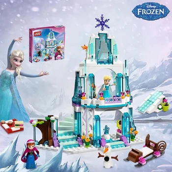 

Frozens Princess Snow Queen Elsa Ice Castle Princess Anna Snow Figures Building Blocks Toy Friends City Bricks Toys For Children
