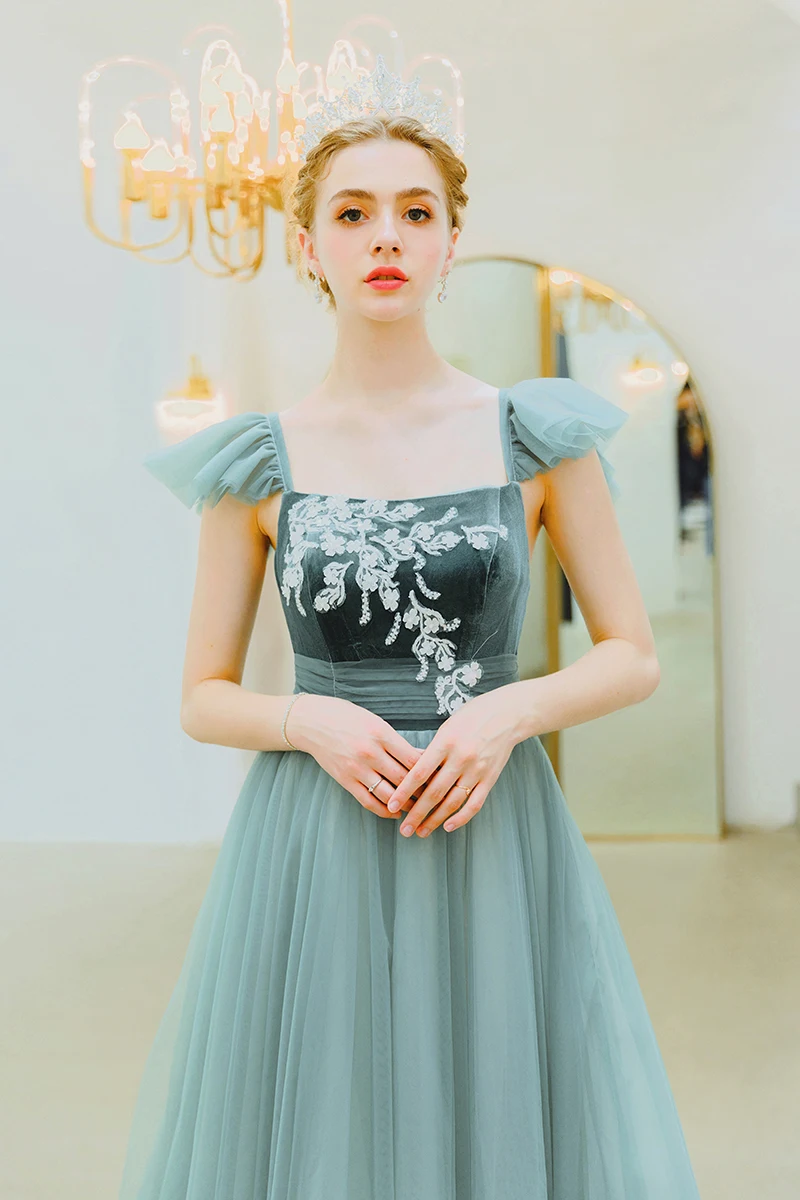 SSYfashion ремень без рукавов со шнуровкой сзади лодыжки длина длинное темно-зеленое вечернее платье вечерние Формальное банкетное платье вечернее платье