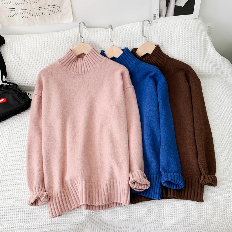

Knitting Sweater Men Warm Slim Fashion Solid Color Casual O-Neck Pullover Man Sweter Clothes Long Sleeve Sweaters Male M-3XL