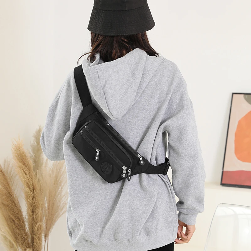 Women Designer Nylon Waist Packs Korean Style Female Fanny Pack 2023 New Crossbody Messenger Chest Bags Sac Banane Femme 6