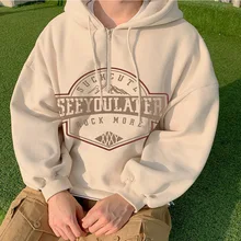 Hoodies Womens 2021 Vintage Plus Size Hoodies Street Style Zipper Hooded Sweaters Alphabet Printing Loose Set Apricenter Hoodies