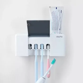 

Liushu Toothbrush Sterilizer Box UV Disinfection Toothpaste Dispenser Tooth Brush Holder UV Sterilization Type-C Charging 2020