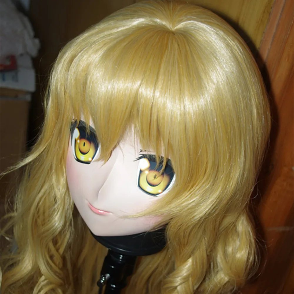 

(C2-037)Top Quality Handmade Female Silicone Rubber Face Mask Cosplay Kigurumi Masks Crossdresser Doll Kigurumi Anime Role Play