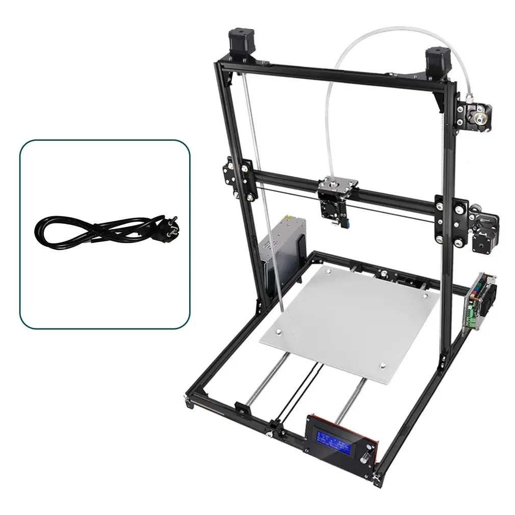 #Special Offers Plus 3D Printer Kit Large Printing Area Auto Level Double-sided Printing Aluminum Frame DIY Printing Machine