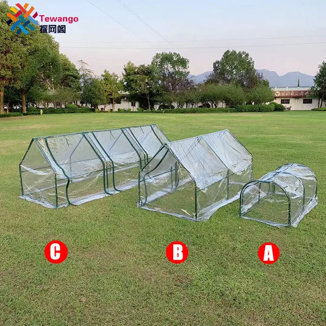 Mini Greenhouse PVC Clear Cover Home Garden Plant Shelter Succulent Plants Outdoor Keep Warm Sunroom Roll-up Design No Frame
