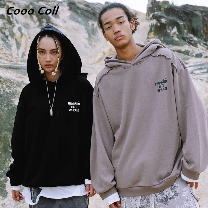 CoooColl толстовки повседневные осенние мужские уличные с капюшоном высокие хип-хоп