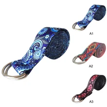 2 шт. d-образное кольцо ремни Фитнес Веревка цветной печатный Регулируемый эластичный ремень для йоги моющийся спортивный стрейч ремень реквизит Новинка