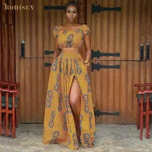 Best Offers BOHISEN Dashiki African Dresses For Women Bazin Clothing Suits Short Sleeve African Women Clothes With Scraf Floral Print Best Offers BOHISEN Dashiki African Dresses For Women Bazin Clothing Suits Short Sleeve African Women Clothes With Scraf Floral Print