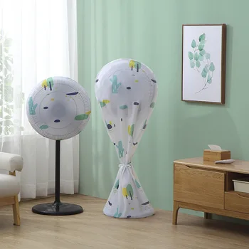 

Geometric Printing Fan Cover Home Use Safety Protection Standing Fan Dust Cover Waterproof Round Fan Coat Household Accessories