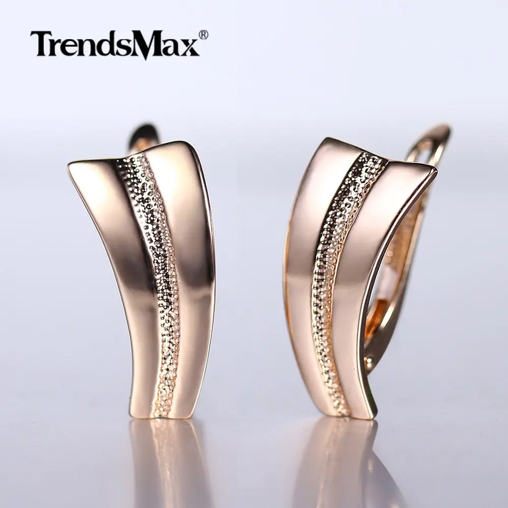 Женские серьги гвоздики из розового золота 585 пробы в форме