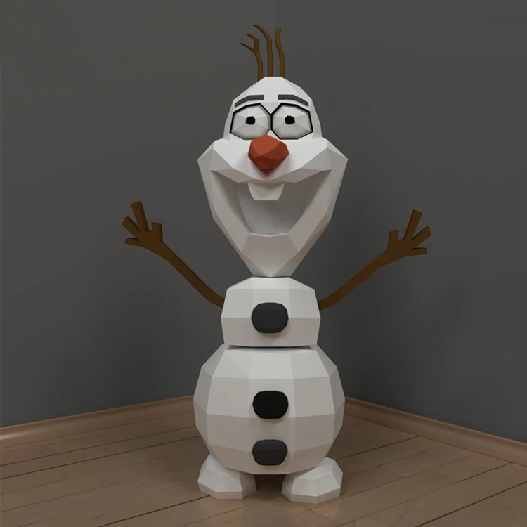 Precut бумага со снеговиками 3D DIY материал ручной работы креативный домашний декор реквизит#2707 ручная работа милые геометрические бумажные головоломки