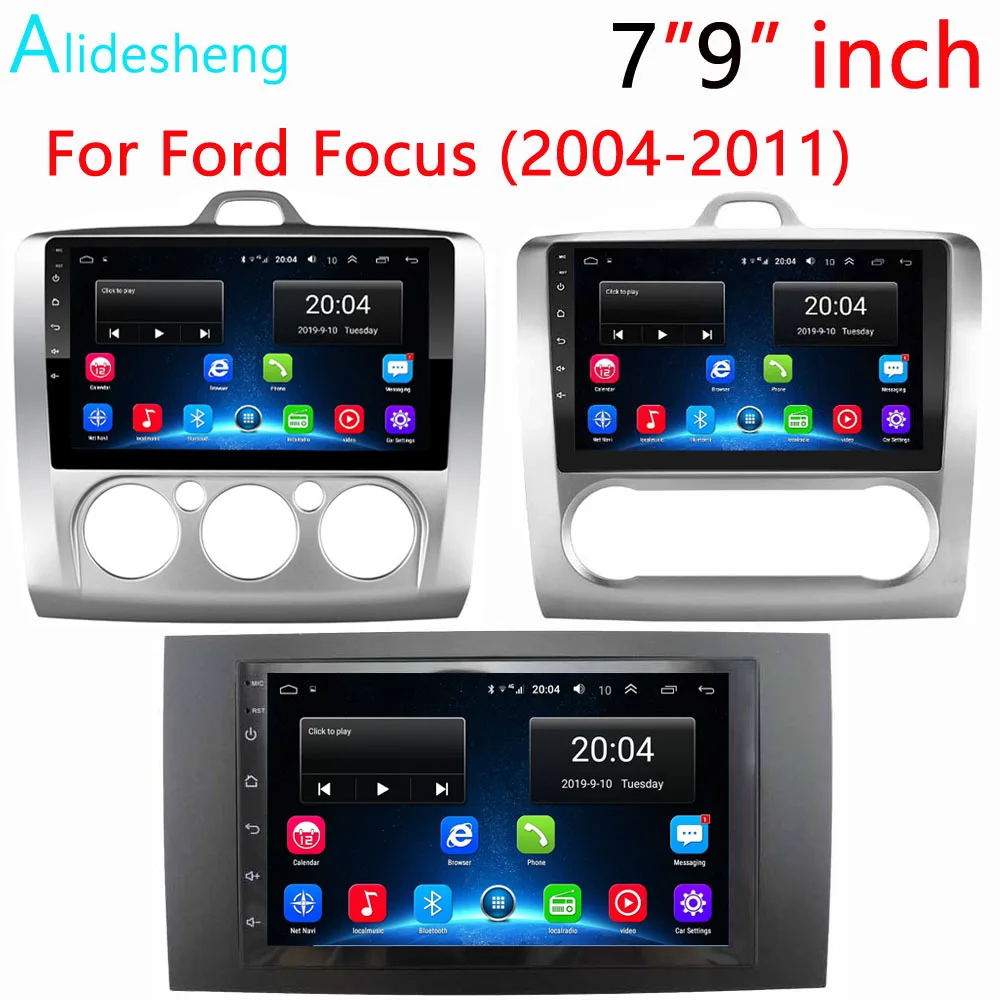 7“9“inch 2Din Android 8.1GO car dvd Multimedia player GPS for Ford Focus EXI MT MK2 MK3 2004 2009 2010 2011 navigation Radio BT|Car Multimedia Player| - AliExpress