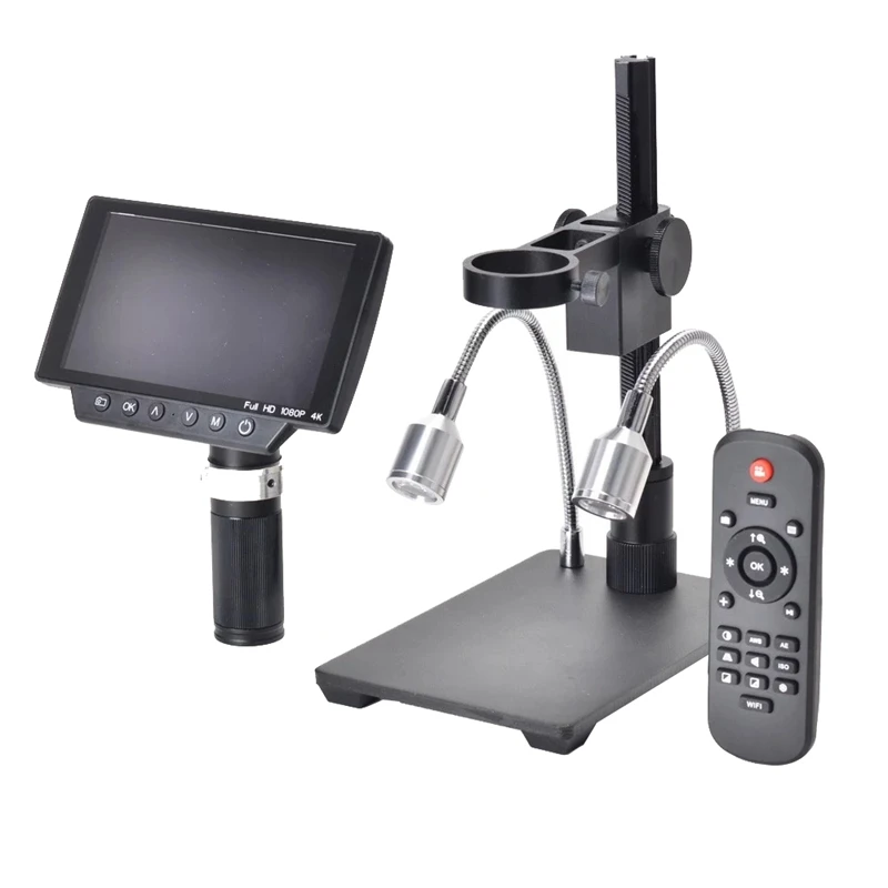 

AMS-Hy-1070 5 Inch Screen 16Mp 4K 1080P 60Fps Usb & Wifi Digital Industry Microscope Camera 150X C-Mount Lens 1/2.3 Imaging Sens