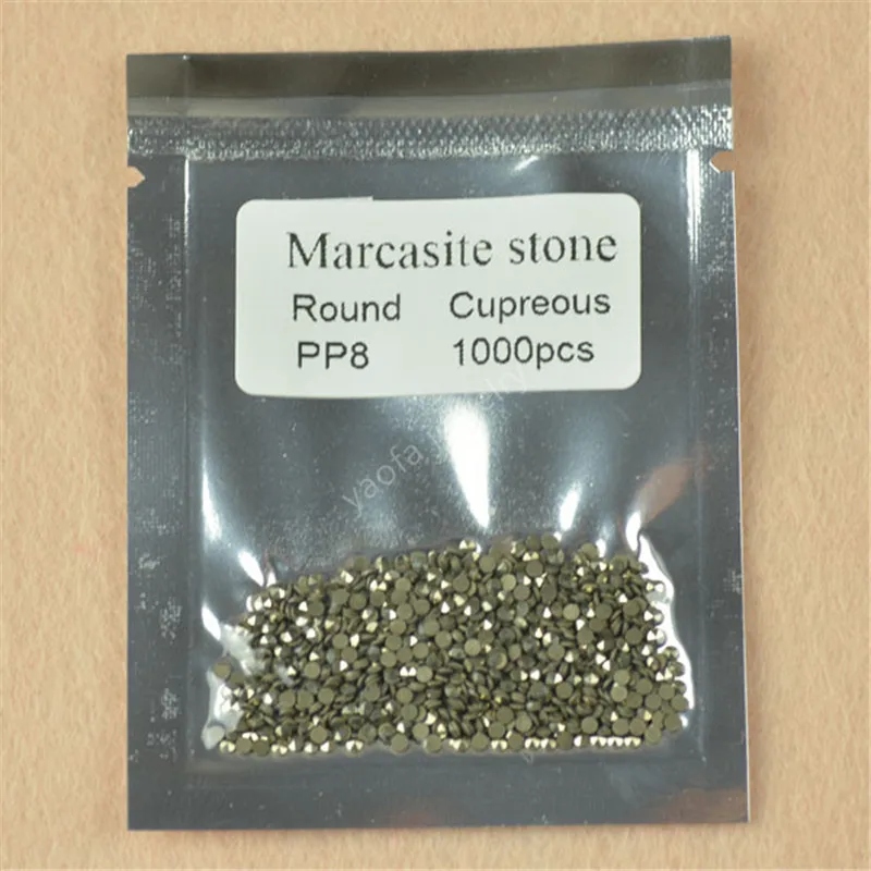 Pietra Di Marcase Sciolta Con Retro Piatto Di Forma Rotonda Per - Foto 11