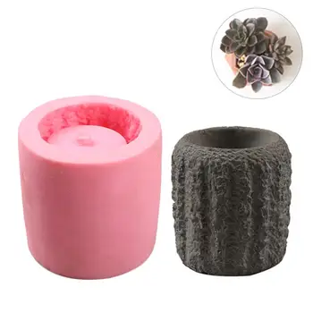 

Heat-resistant Succulent Flowerpot Plaster Gypsum Concrete Flower Pot Vase DIY Silicone Mould Home Decor