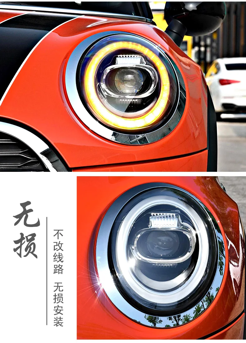 Налобный фонарь для BMW Mini Cooper F56- все фары в сборе с супер ярким би светодиодный объектив проектора dymamic версия
